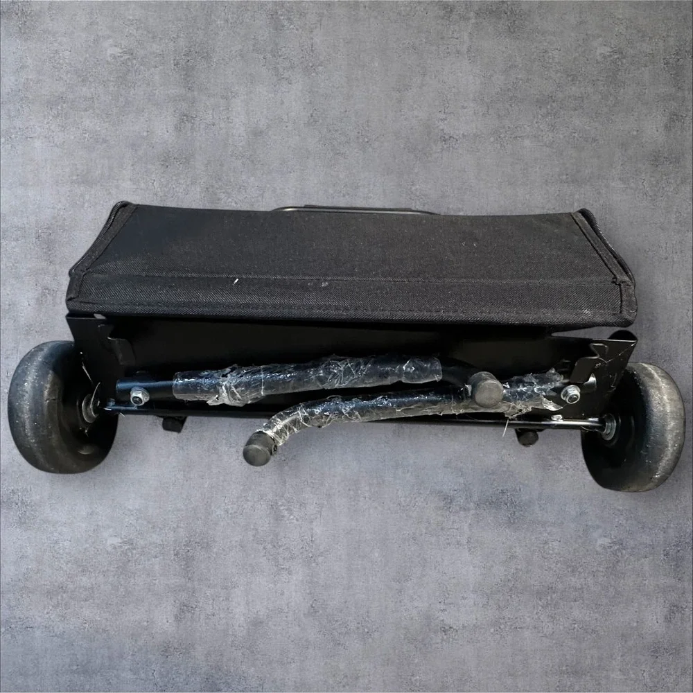 Creative Memories Rolling Tote Bag w/ Collapsible‎ Cart Black Vintage Scrapbook